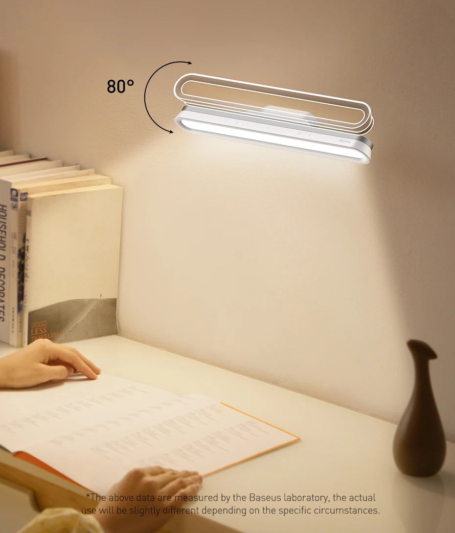 Baseus DGXC-02 Magnetic Stepless Dimming Pro Beyaz Manyetik Şarjlı LED Masa ve Dolap Lambası 3000K-5000K Ayarlanabilir Işık