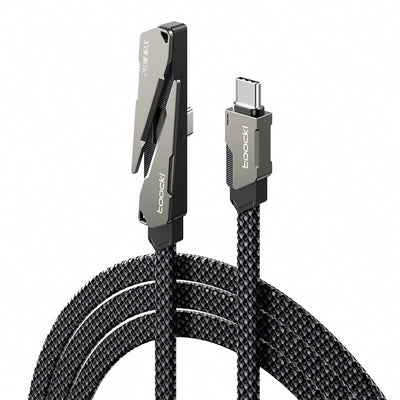 Toocki Blade 240W PD 3.1 Katlanabilir Standlı 90° Type-C to Type-C Örgülü Kablo 1.5M