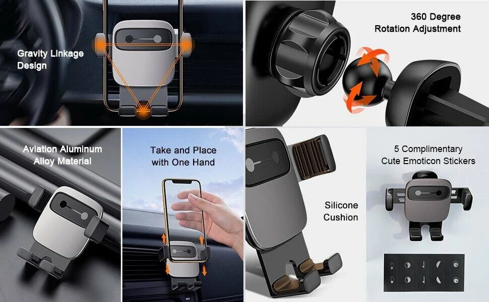 Baseus Air Vent Cube Gravity Havalandırma Girişli Araç İçi Telefon Tutucu