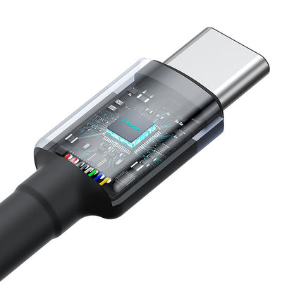 Baseus Cafule Type-C to Type-C 100W PD Hızlı Şarj Kablosu 2M – 5A, 480Mbps, Siyah