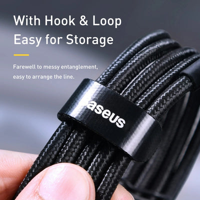 Baseus Cafule Type-C to Type-C 100W PD Hızlı Şarj Kablosu 2M – 5A, 480Mbps, Siyah