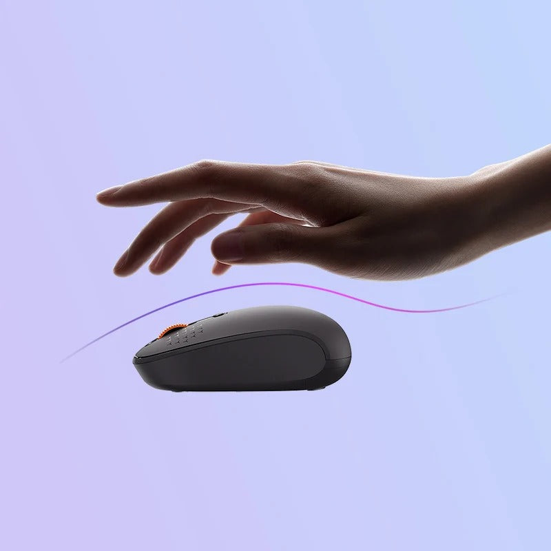 Baseus F01B Tri-Mode Kablosuz Mouse – Bluetooth 5.0 + 2.4GHz, Sessiz, 1600 DPI