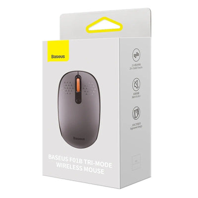 Baseus F01B Tri-Mode Kablosuz Mouse – Bluetooth 5.0 + 2.4GHz, Sessiz, 1600 DPI