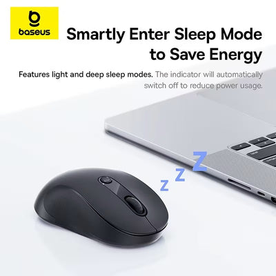 Baseus F02 Ergonomik Bluetooth 5.3 Kablosuz Mouse – Sessiz Tıklama, 1600 DPI