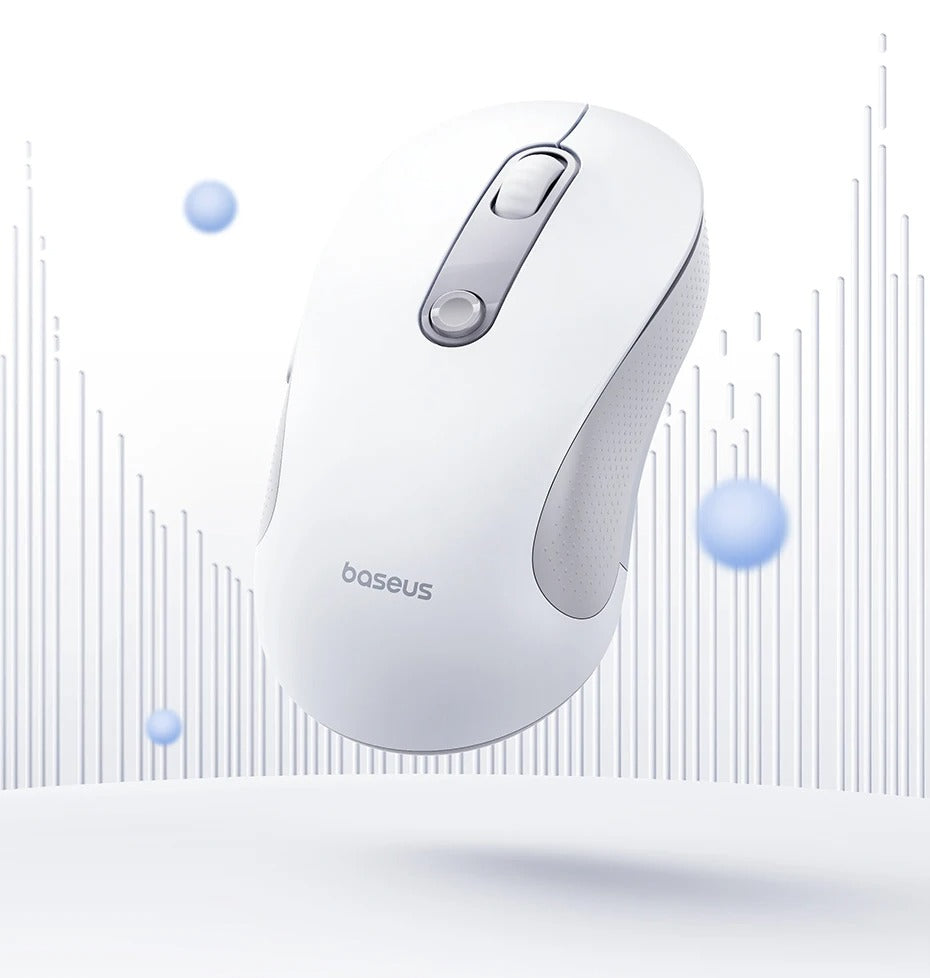 Baseus F02 Ergonomik Bluetooth 5.3 Kablosuz Mouse – Sessiz Tıklama, 1600 DPI