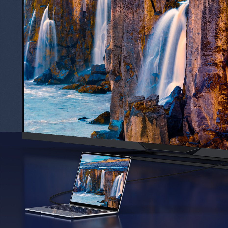 Baseus HDMI 2.1 8K 60Hz 4K 120Hz 48Gbps Yüksek Hızlı Görüntü ve Ses Aktarım Kablosu 3 Metre – Siyah