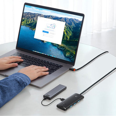 Baseus Lite Series 4 Portlu Type-C To USB 3.0 Hub Adaptör