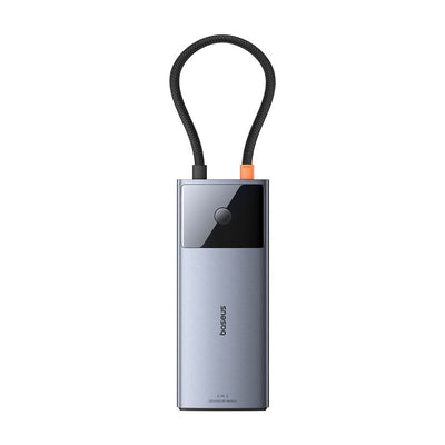 Baseus Metal Gleam Series II 6-in-1 USB-C Hub – 4K 60Hz HDMI, 100W PD, 10Gbps, Gigabit Ethernet