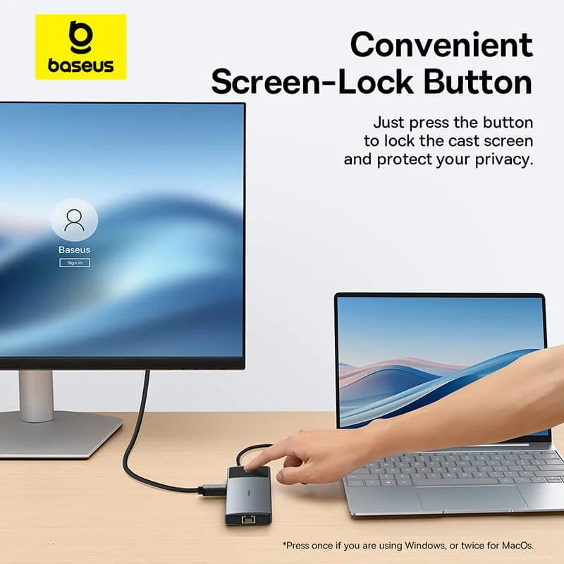 Baseus Metal Gleam Series II 10-in-1 USB-C Hub – Çift HDMI 4K, 100W PD, 10Gbps, Gigabit Ethernet