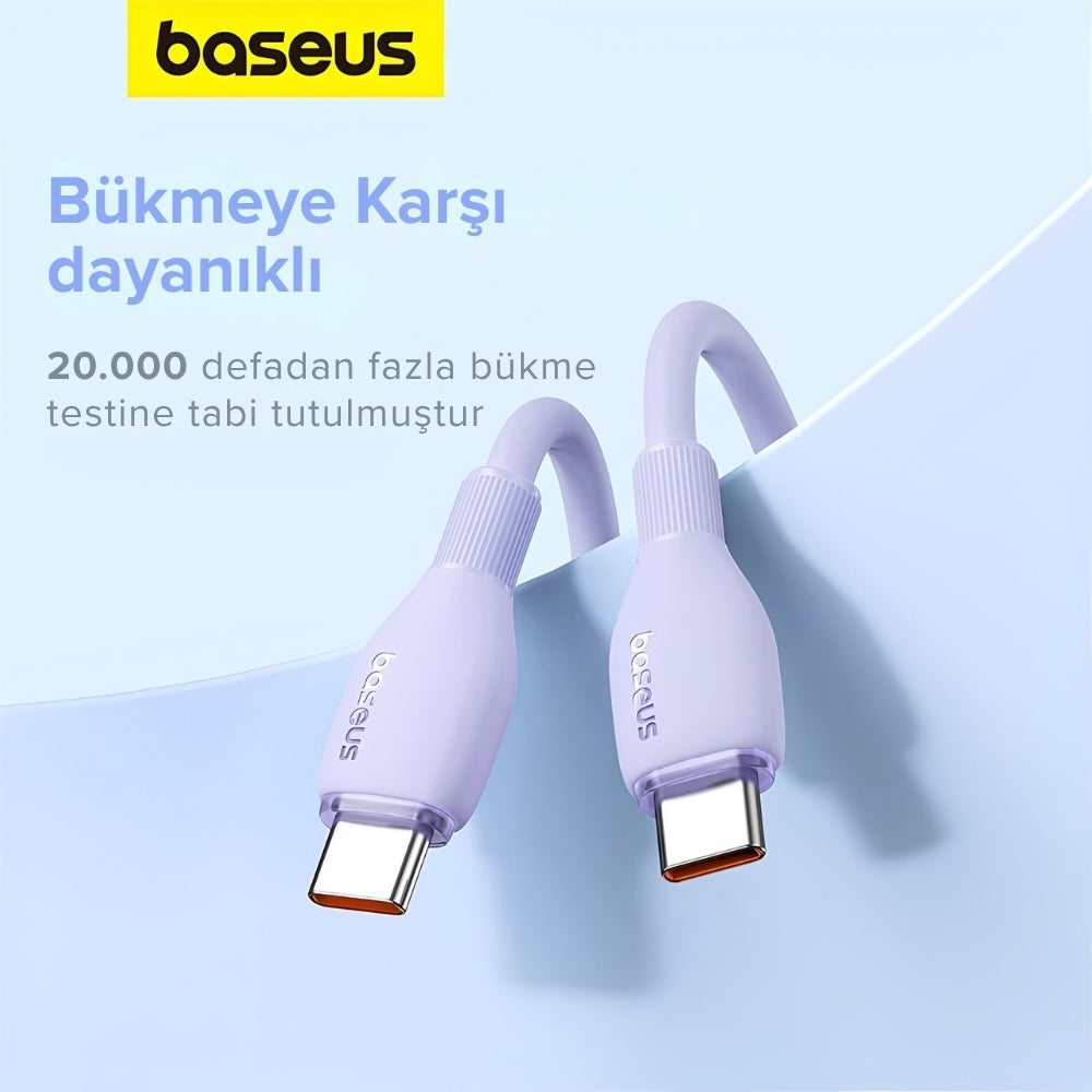 Baseus Pudding USB-A to Type-C 100W PD Hızlı Şarj Kablosu 1.2 Metre