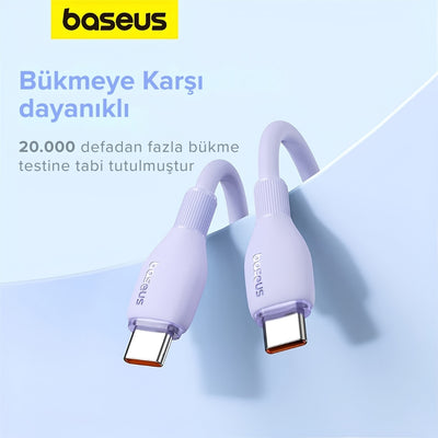 Baseus Pudding USB-A to Type-C 100W PD Hızlı Şarj Kablosu 1.2 Metre