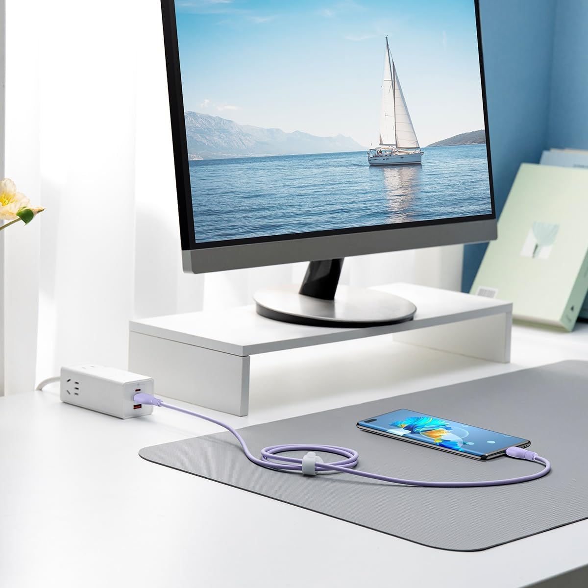 Baseus Pudding Series Type-C to Type-C 100W PD Hızlı Şarj Kablosu 2 Metre