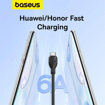 Baseus Pudding USB-A to Type-C 100W PD Hızlı Şarj Kablosu 1.2 Metre