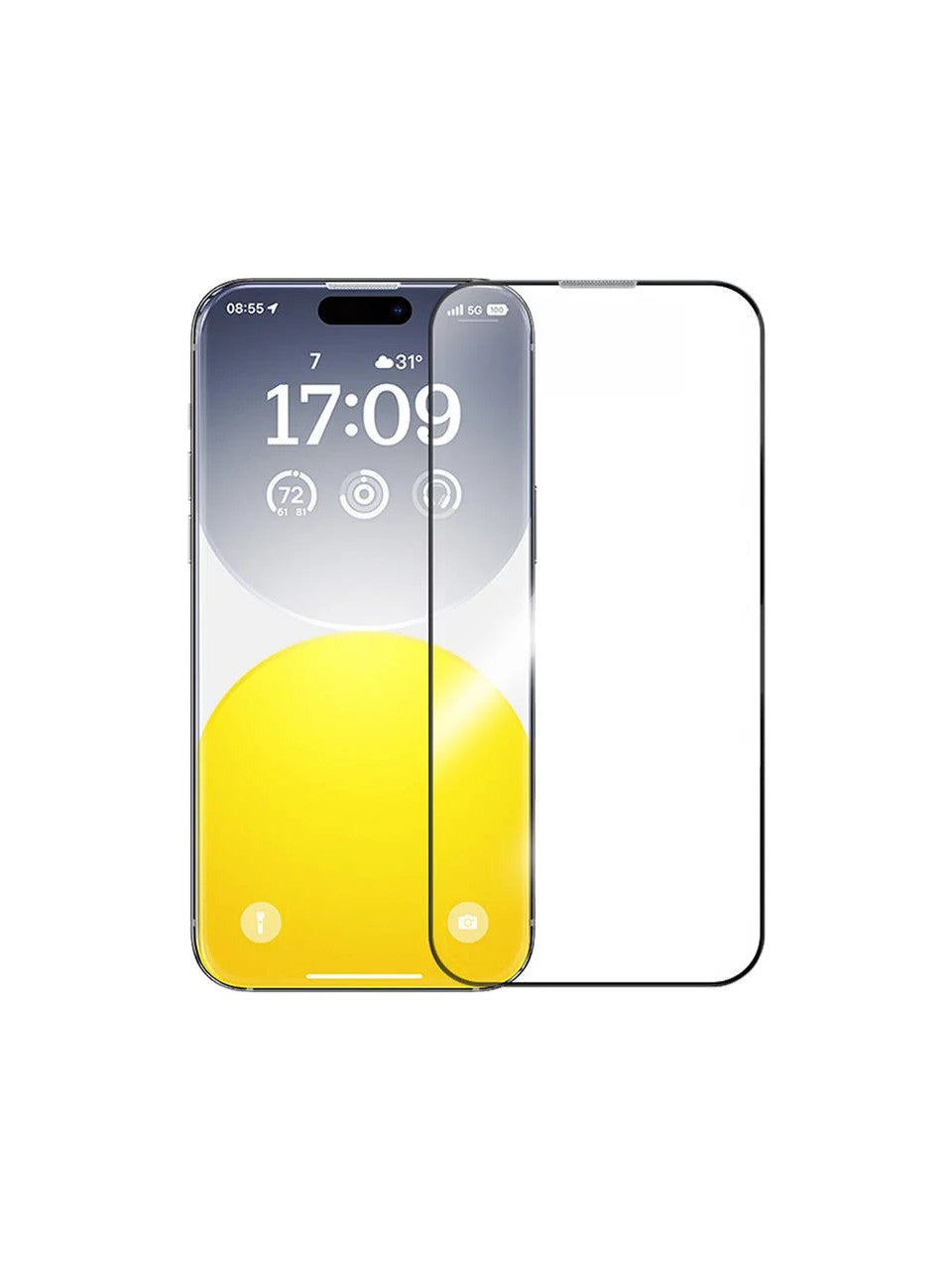 Baseus iPhone 15 Pro Max Safir Hd Temperli Cam Kolay Takma