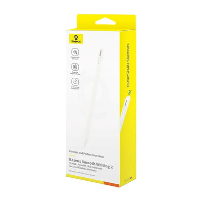 Baseus Smooth Writing 2 Stylus Kalem – Beyaz, iPad Uyumlu, Basınç Hassasiyeti, Manyetik Şarj
