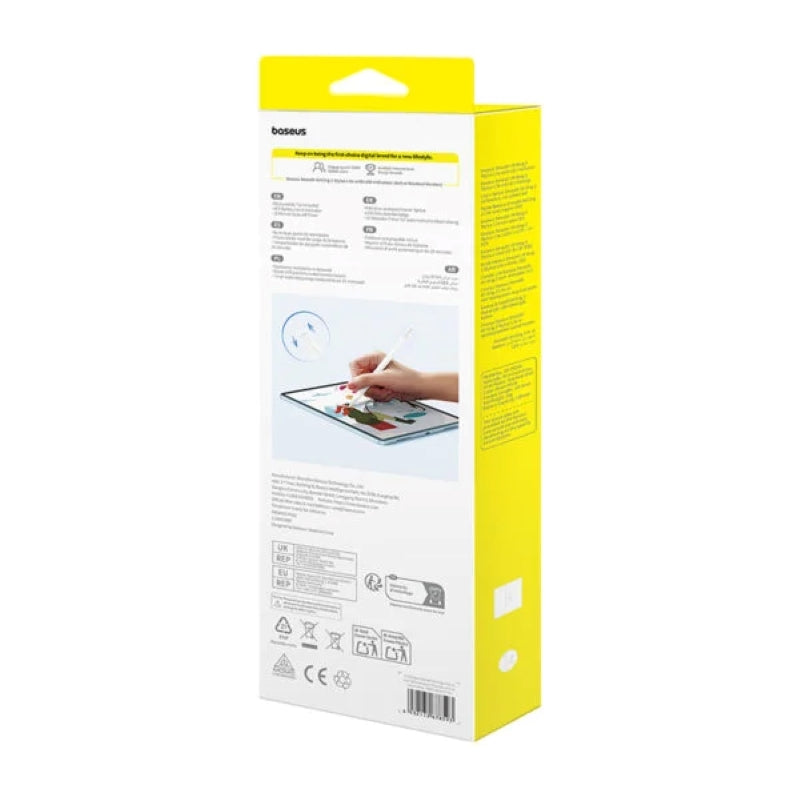 Baseus Smooth Writing 2 Stylus Kalem – Beyaz, iPad Uyumlu, Basınç Hassasiyeti, Manyetik Şarj