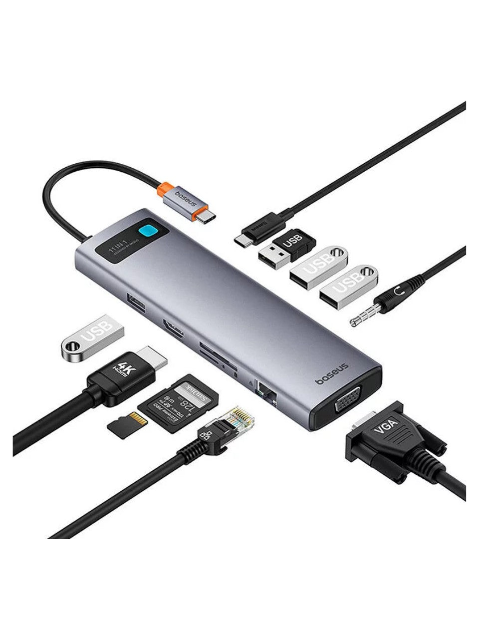 Baseus Starjoy 11 In 1 Type-C Çoklayıcı Hub Hdmı, Vga, Usb,