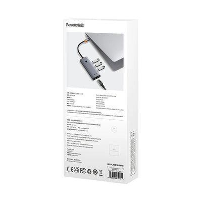Baseus UltraJoy 4-in-1 USB-C Hub – 3x USB 3.0, Gigabit Ethernet RJ45, 5Gbps