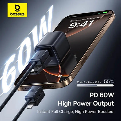 Baseus Versatile 4'ü 1 Arada 60W Hızlı Şarj Kablosu 1M – USB-A/Type-C to Type-C/Lightning