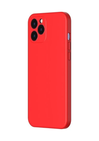 Baseus Liquid Silica Gel Protective Case iPhone 12 6.1 İnç 2020 Kırmızı Silikon Kılıf