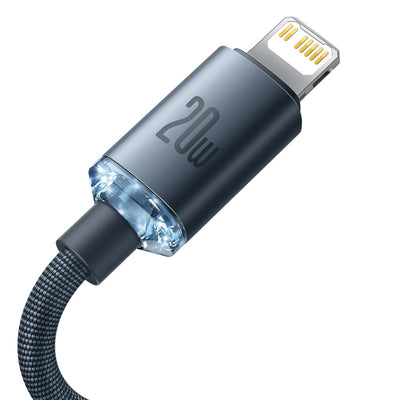 Baseus Crystal Shine 20W Type-C to Lightning Hızlı Şarj Kablosu – 2 Metre