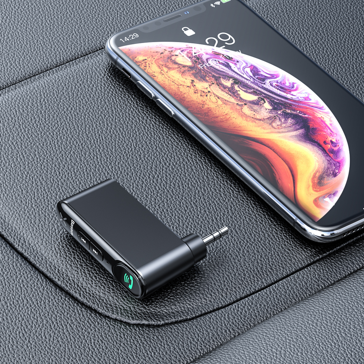 Baseus Bluetooth 5.0 Araç Kiti - 3.5 mm Aux Adaptörü BSBA-02