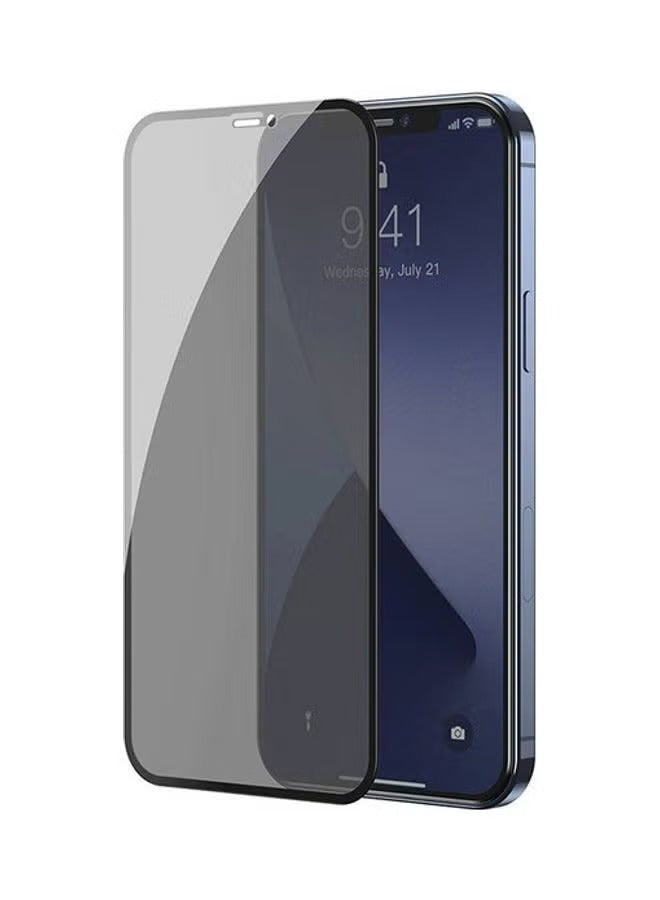 Baseus iPhone 12 Pro Max Gizlilik Ekran Koruyucu 2 Adet Full Screen Curved Anti-Peeping Tempered Glass