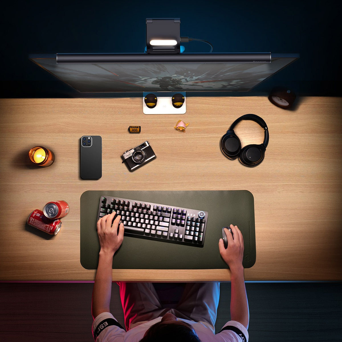 Baseus i-Wok 2 USB Asimetrik Masa Lambası – Göz Koruma LED, Monitör Aydınlatma