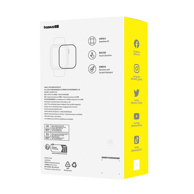 Baseus NanoCrystal Apple Watch Series 7 / 8 / 9 41mm - 45mm Tam Kaplama Ekran Koruyucu Film
