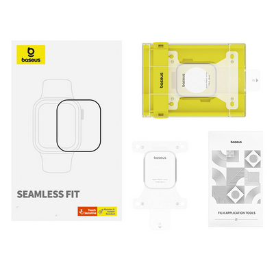 Baseus NanoCrystal Apple Watch Series 7 / 8 / 9 41mm - 45mm Tam Kaplama Ekran Koruyucu Film