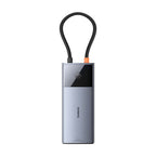 Baseus Metal Gleam Series II 6-in-1 USB-C Hub – 4K 60Hz HDMI, 100W PD, 10Gbps, Gigabit Ethernet
