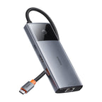 Baseus Metal Gleam Series II 6-in-1 USB-C Hub – 4K 60Hz HDMI, 100W PD, 10Gbps, Gigabit Ethernet