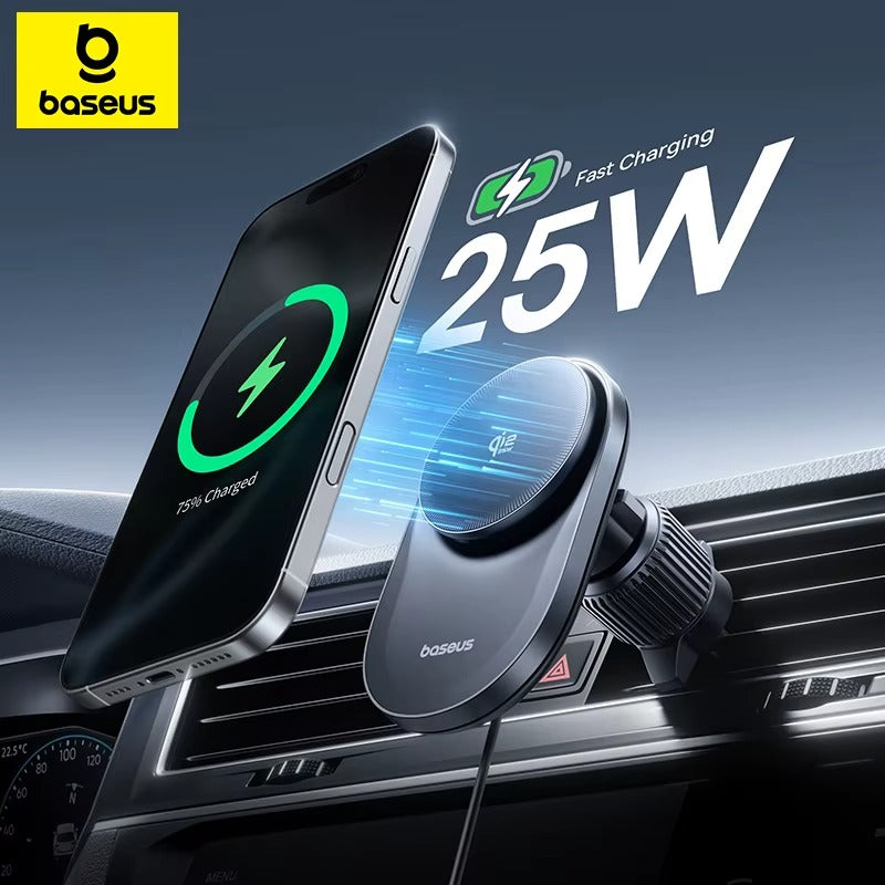Baseus PrimeTrip VC2 Pro Qi2.2 25W Aktif Soğutmalı Manyetik Kablosuz Şarjlı Araç Telefon Tutucu