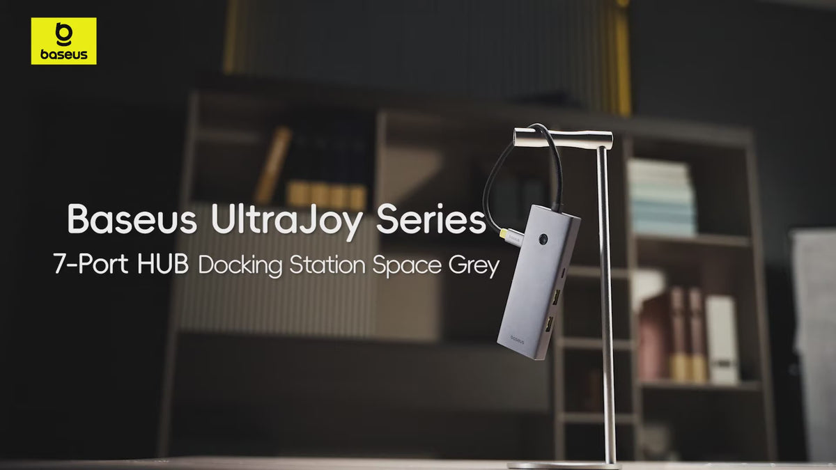 Baseus UltraJoy 7-in-1 USB-C Hub – 4K 60Hz HDMI, 100W PD, 10Gbps, Gigabit Ethernet