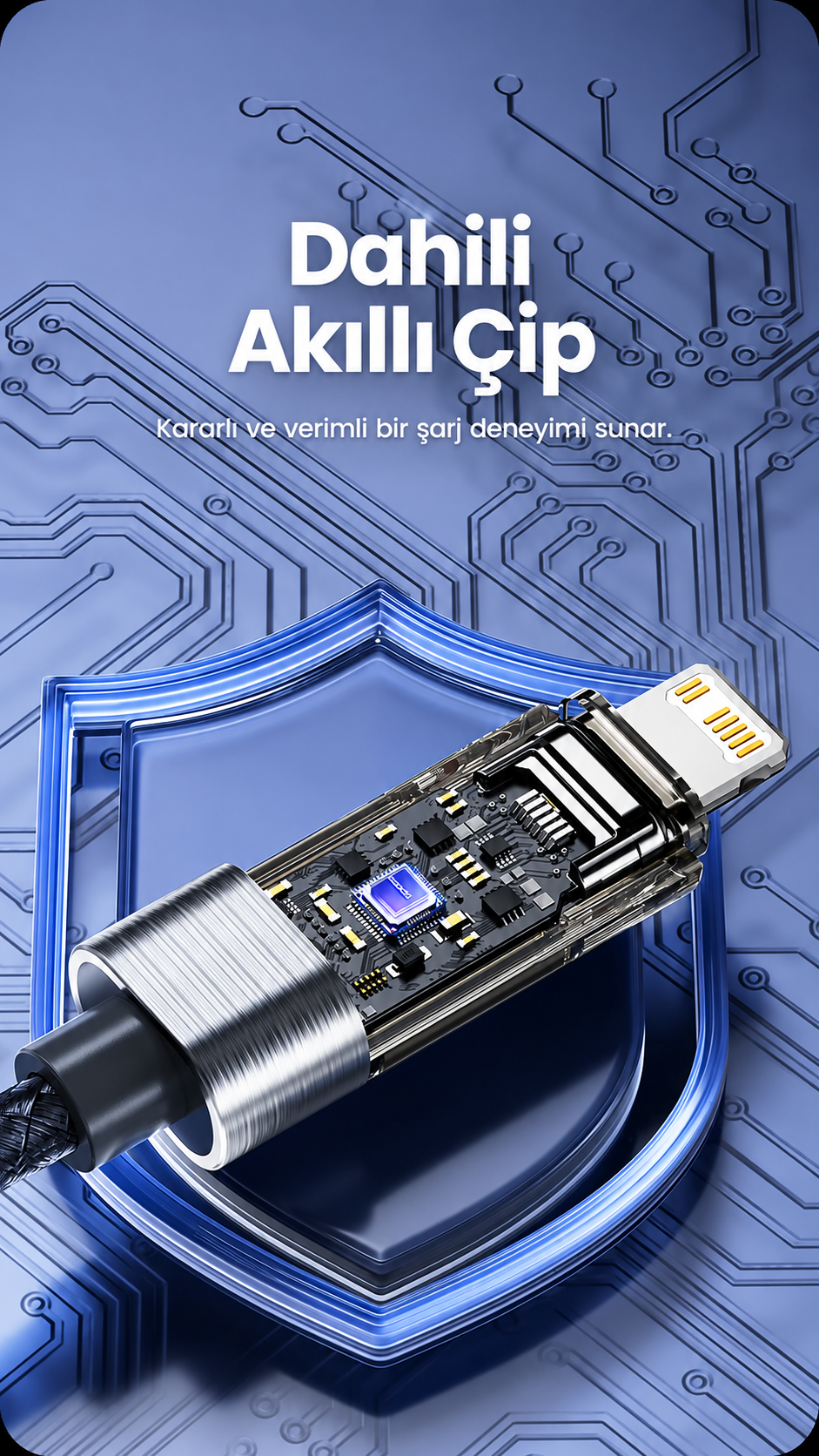 Toocki 20W PD Dijital Watt Göstergeli Type-C to Lightning Yaylı Örgülü Hızlı Şarj ve 480 Mbps Veri Aktarım Kablosu 1,8 Metre