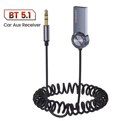 Toocki Bluetooth 5.1 AUX Araç Ses Adaptörü