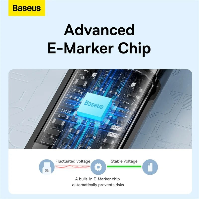 Baseus Tungsten Gold Type-C to Type-C 240W PD 3.1 Hızlı Şarj Kablosu