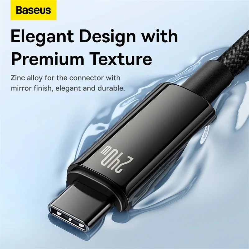 Baseus Tungsten Gold Type-C to Type-C 240W PD 3.1 Hızlı Şarj Kablosu