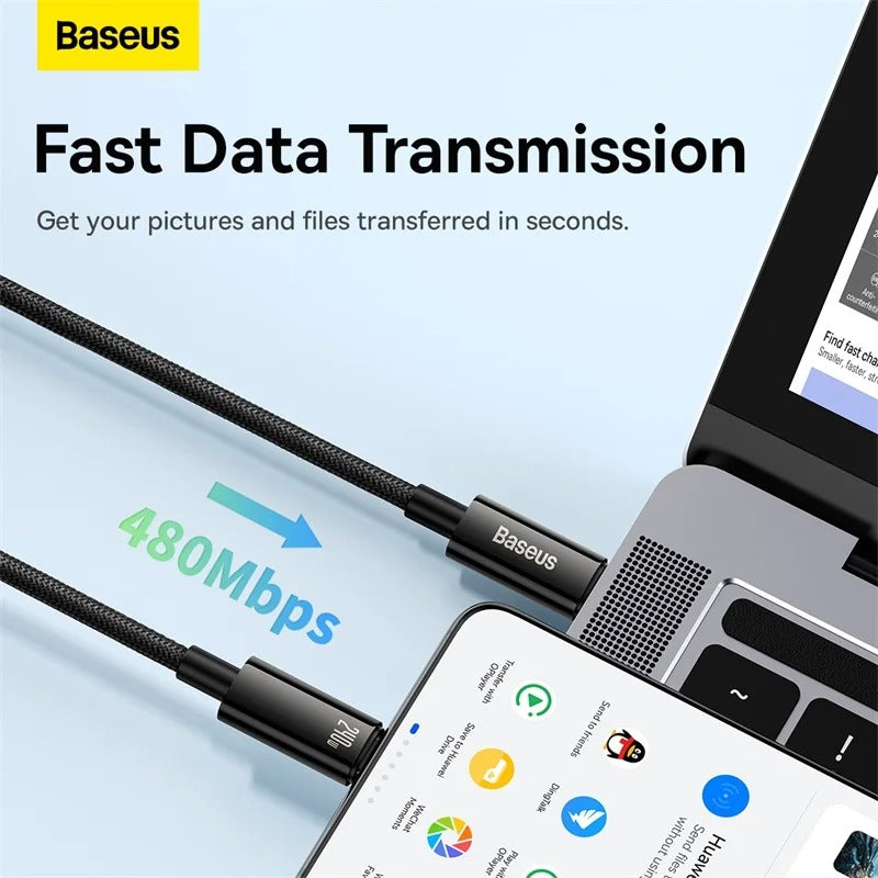 Baseus Tungsten Gold Type-C to Type-C 240W PD 3.1 Hızlı Şarj Kablosu