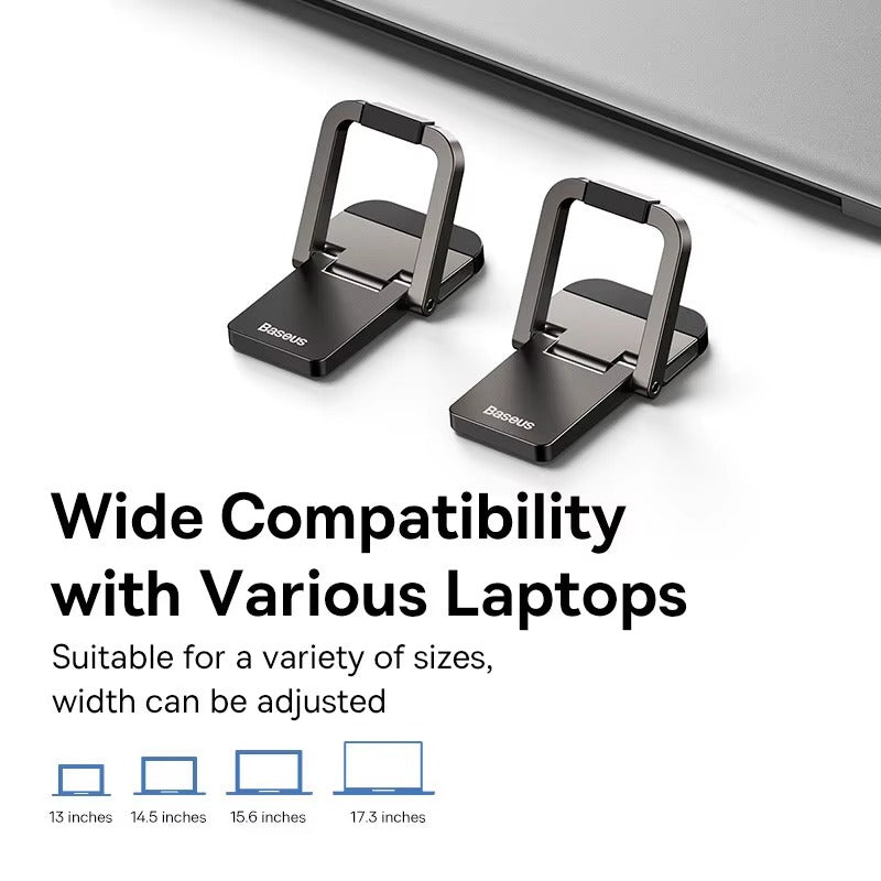 Baseus Ultra Mini Laptop Standı – 5mm, Katlanabilir, Yapışkanlı, 2 Adet