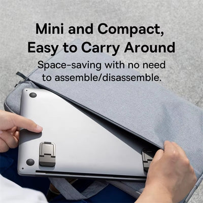 Baseus Ultra Mini Laptop Standı – 5mm, Katlanabilir, Yapışkanlı, 2 Adet